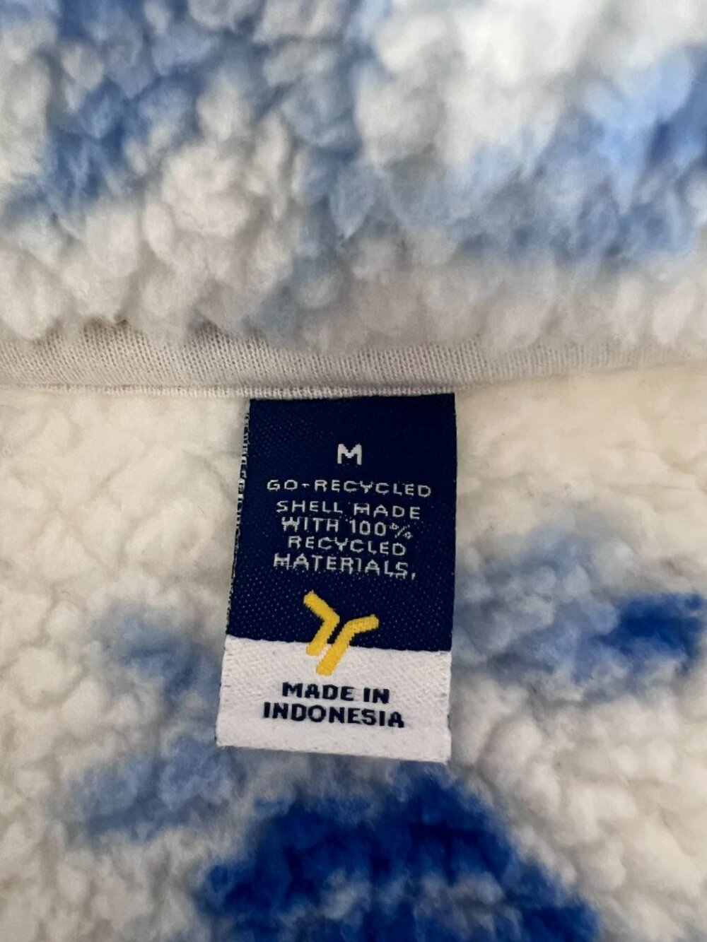 Old Navy Floral Bow Printed Loose Sherpa Quarter-Zip Pullover - Size Med - Picture 4 of 7